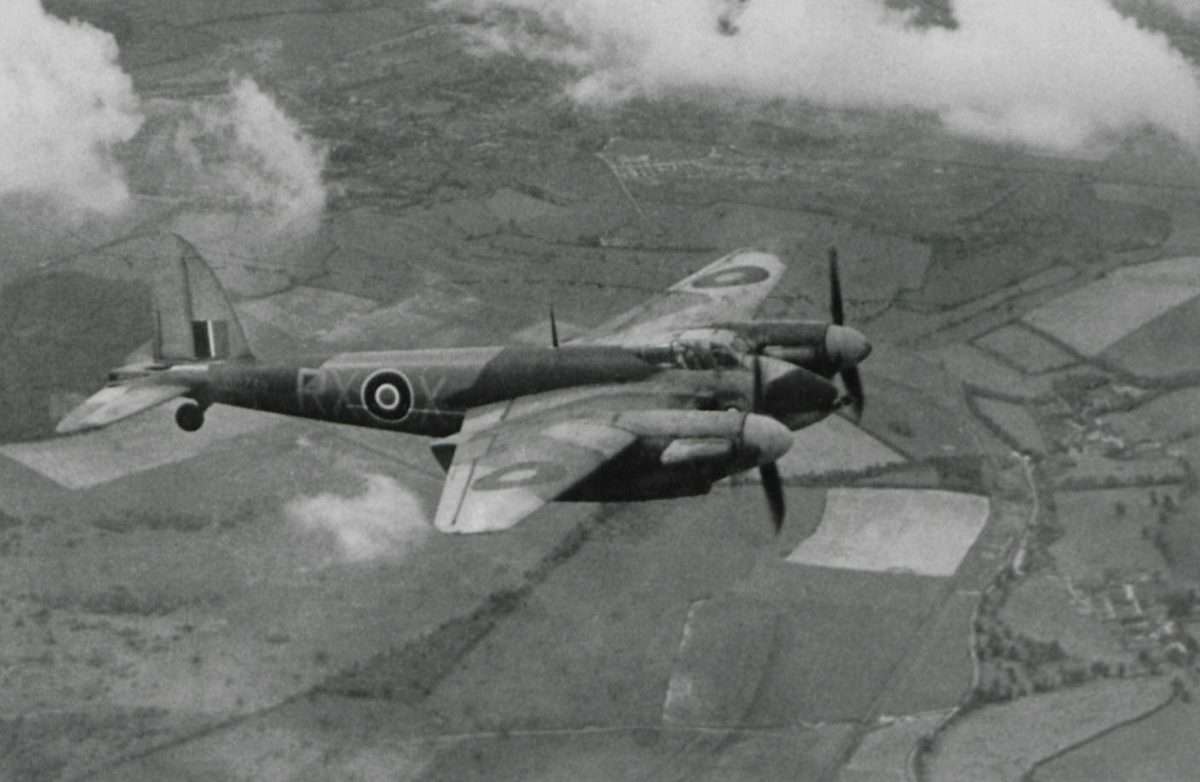 De Havilland Mosquito of the RAF in flight